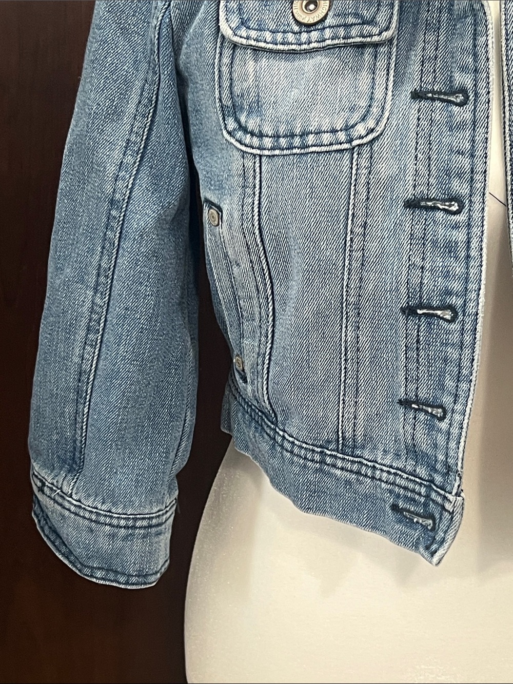 Highway Jeans Light Wash Denim Cropped Jacket - Blue size med EUC - Picture 3 of 4